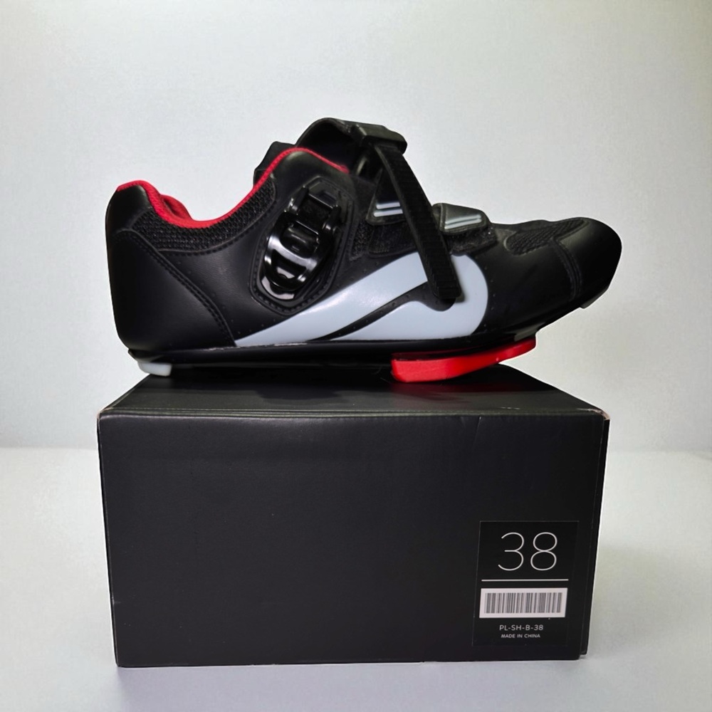Peloton Black and Red Cycling Shoes